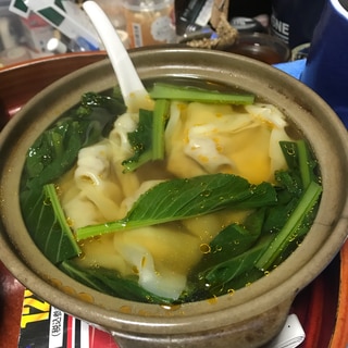 小松菜ワンタン鍋